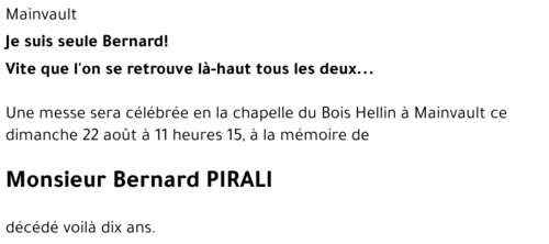 Bernard PIRALI