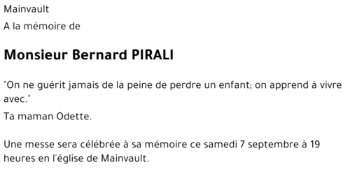 Bernard PIRALI