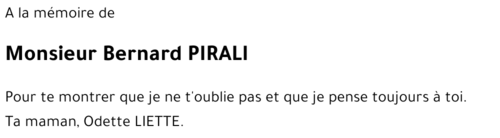 Bernard PIRALI
