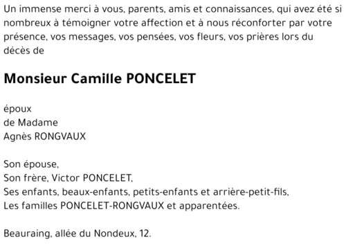 Camille PONCELET