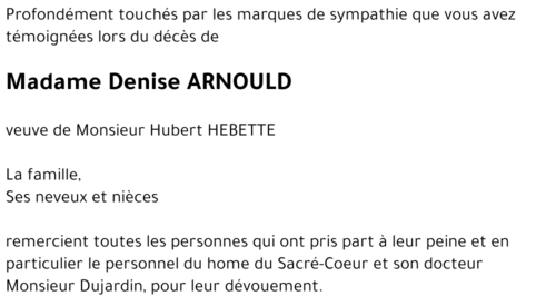 Denise ARNOULD