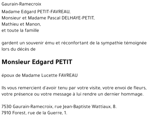 Edgard PETIT