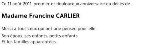Francine CARLIER