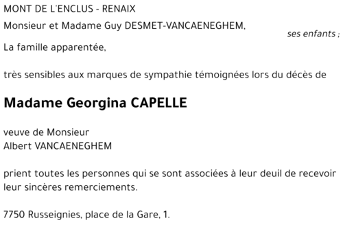 Georgina CAPELLE