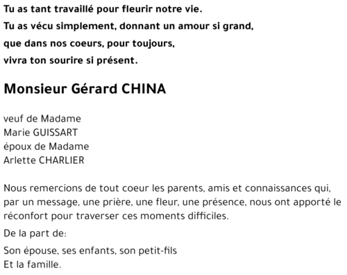 Gérard CHINA