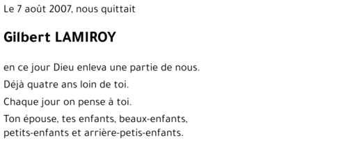 Gilbert LAMIROY