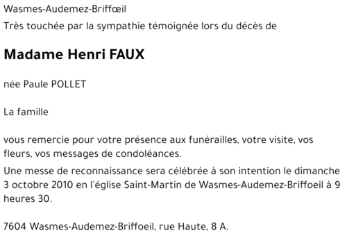 Henri FAUX