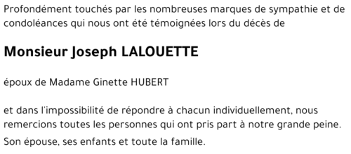 Joseph LALOUETTE