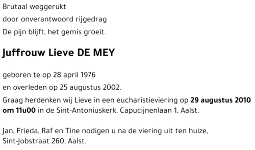 Lieve DE MEY
