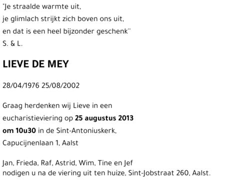 Lieve DE MEY