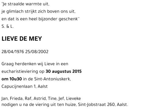 Lieve DE MEY