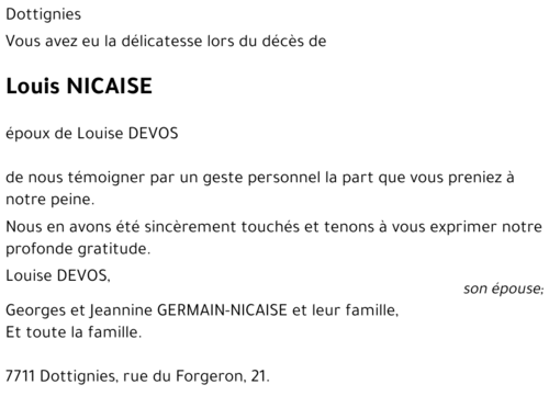Louis NICAISE