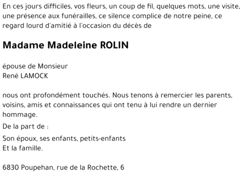 Madeleine ROLIN