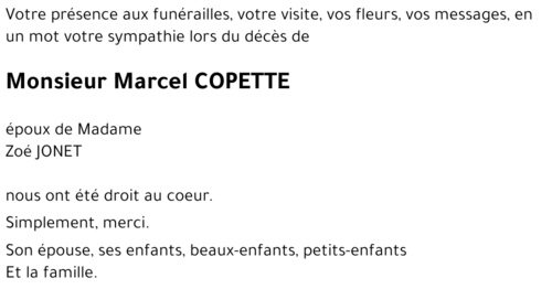 Marcel COPETTE