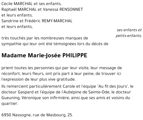 Marie-Josée PHILIPPE