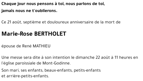 Marie-Rose BERTHOLET