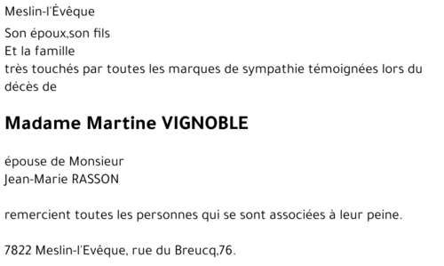 Martine VIGNOBLE