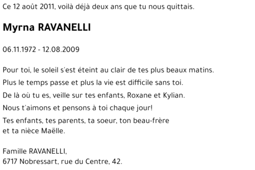 Myrna RAVANELLI