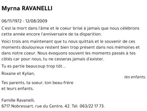 Myrna RAVANELLI