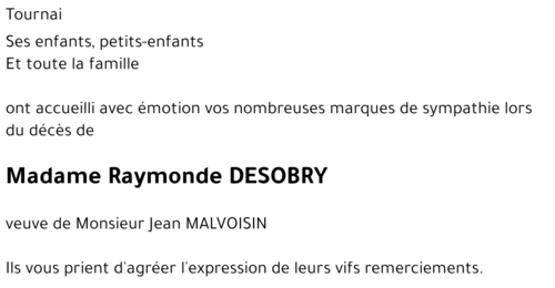 Raymonde DESOBRY