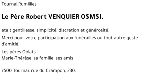 Robert VENQUIER
