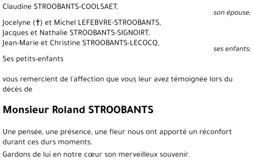 Roland STROOBANTS