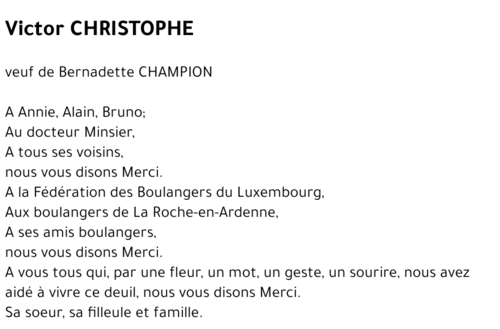 Victor CHRISTOPHE