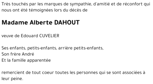 Alberte DAHOUT