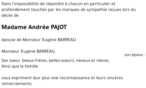 Andrée PAJOT