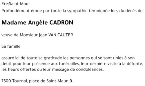 Angèle CADRON