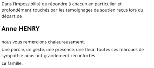 Anne HENRY