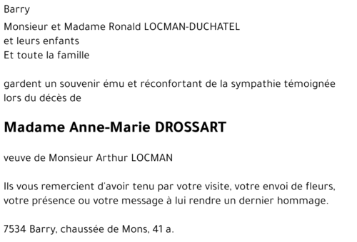 Anne-Marie DROSSART