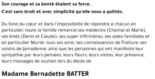 Bernadette BATTER