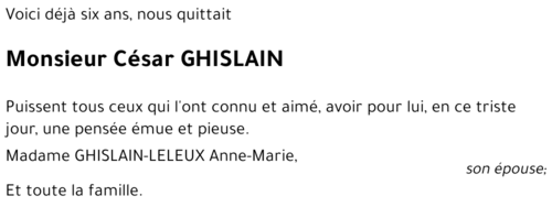 César GHISLAIN