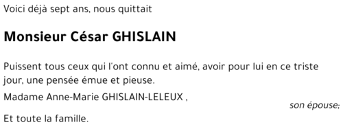 César GHISLAIN