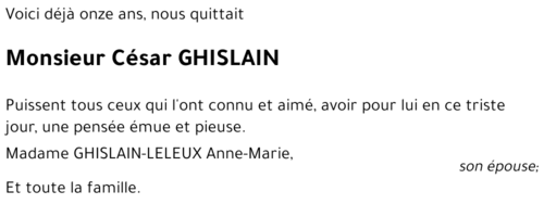 César GHISLAIN