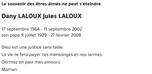 Dany LALOUX Jules LALOUX