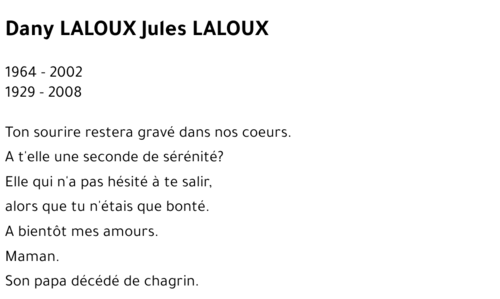 Dany LALOUX Jules LALOUX