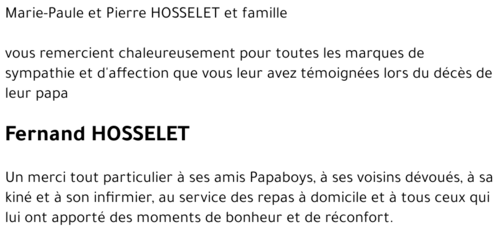 Fernand HOSSELET