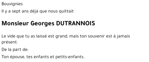 Georges DUTRANNOIS