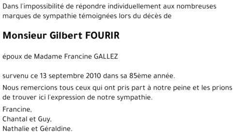 Gilbert FOURIR