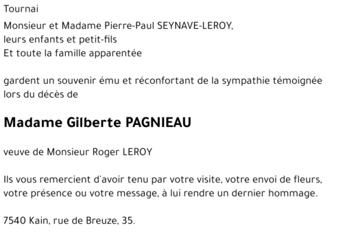 Gilberte PAGNIEAU