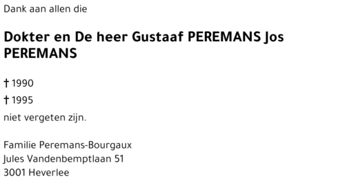 Gustaaf en Jos PEREMANS