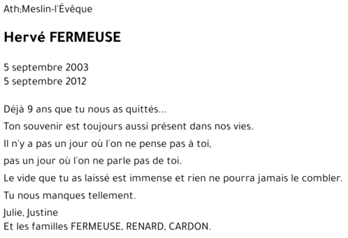 Hervé FERMEUSE