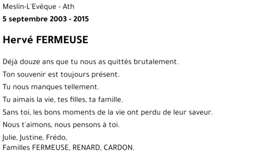 Hervé FERMEUSE