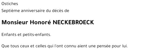 Honoré NECKEBROECK