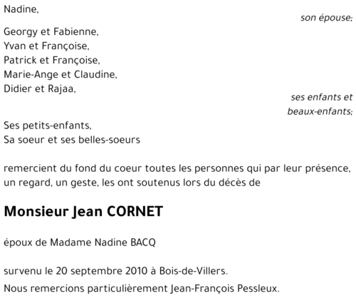 Jean CORNET