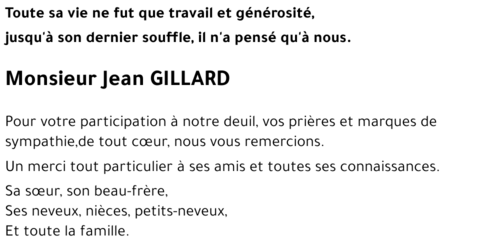 Jean GILLARD