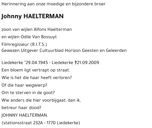 Johnny HAELTERMAN