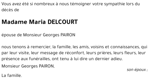 Maria DELCOURT